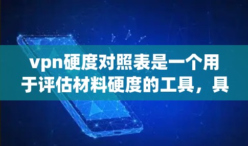 vpn硬度对照表是一个用于评估材料硬度的工具，具体包括以下内容和应用