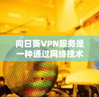 向日葵VPN服务是一种通过网络技术提供加密连接的软件，通常用于VPN（Virtual Private Network）服务。它通过加密传输数据，保护用户的网络环境，防止未经授权的访问和数据泄露