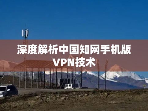 深度解析中国知网手机版VPN技术