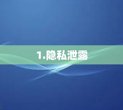 1.隐私泄露