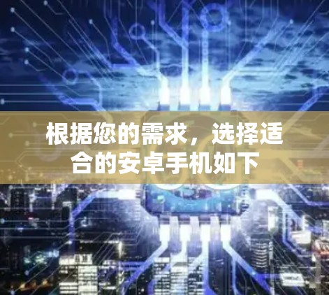 根据您的需求，选择适合的安卓手机如下