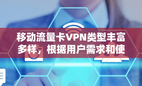 移动流量卡VPN类型丰富多样,根据用户需求和使用场景的不同,以下是几种常见的类型及其特点 移动流量卡VPN类型丰富多样,根据用户需求和使用场景的不同,以下是几种常见的类型及其特点