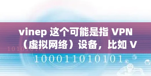 vinep 这个可能是指 VPN（虚拟网络）设备，比如 VPN 服务器或者客户端。以下是一些步骤和解释，帮助你使用 vinep 这类设备