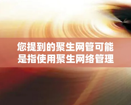 您提到的聚生网管可能是指使用聚生网络管理软件来管理您的VPN或互联网设备。如果您是想了解如何使用类似软件来管理您的网络配置，以下是一些可能的解决方案和步骤