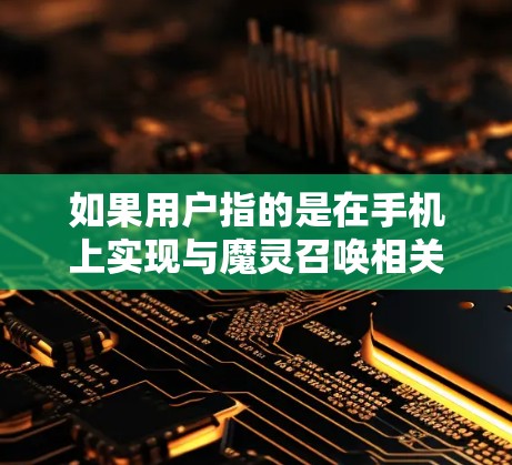 如果用户指的是在手机上实现与魔灵召唤相关的VPN功能，这可能涉及到游戏配置或特殊软件。例如，某些游戏可能提供通过手机连接外部网络或使用特定的VPN工具来实现VPN连接的功能