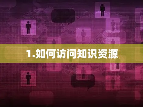 1.如何访问知识资源 1.如何访问知识资源