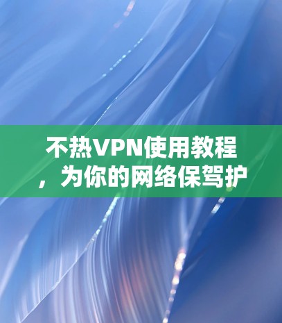 不热VPN使用教程，为你的网络保驾护航