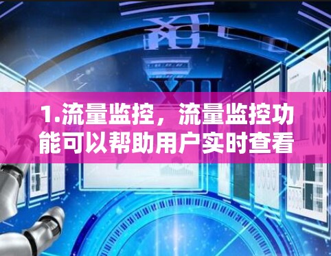 1.流量监控,流量监控功能可以帮助用户实时查看网络流量情况,包括数据流量、流量速度、流量来源和目的地等信息。这有助于发现潜在的网络攻击和数据泄露 1.流量监控,流量监控功能可以帮助用户实时查看网络流量情况,包括数据流量、流量速度、流量来源和目的地等信息。这有助于发现潜在的网络攻击和数据泄露