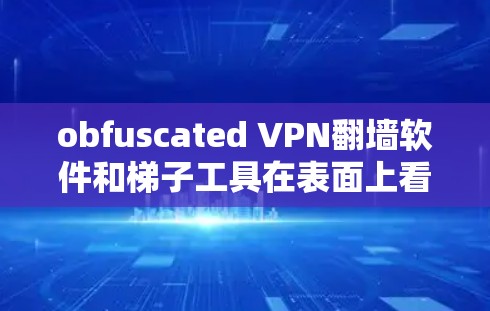 obfuscated VPN翻墙软件和梯子工具在表面上看起来相似，但它们是完全不同的概念，涉及不同的技术领域和用途。以下是它们的区别