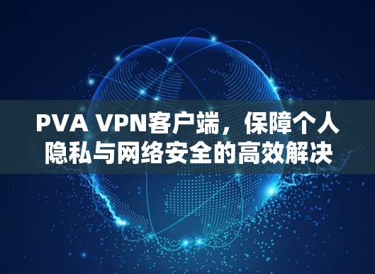 PVA VPN客户端，保障个人隐私与网络安全的高效解决方案