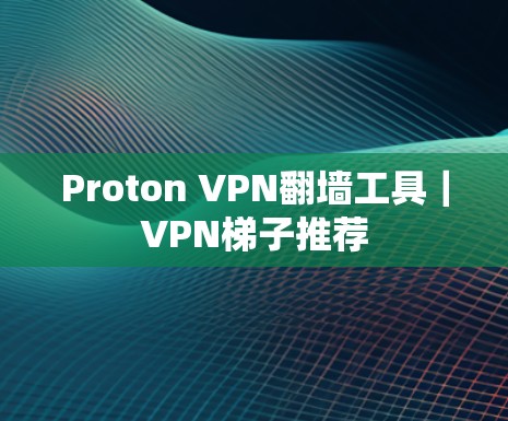 Proton VPN翻墙工具｜VPN梯子推荐