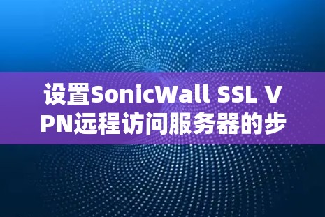 设置SonicWall SSL VPN远程访问服务器的步骤如下