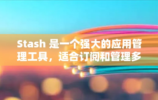Stash 是一个强大的应用管理工具，适合订阅和管理多种内容。以下是一个清晰的步骤指南，帮助您顺利使用 Stash
