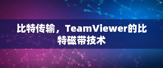 比特传输，TeamViewer的比特磁带技术
