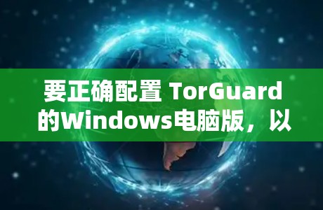 要正确配置 TorGuard 的Windows电脑版，以下是一步步的指南