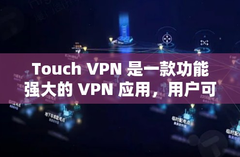 Touch VPN 是一款功能强大的 VPN 应用，用户可以根据自己的使用习惯和需求选择合适的 VPN 软件。以下是一些常用的 VPN 软件及其性能表现和特点，供您参考