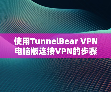 使用TunnelBear VPN电脑版连接VPN的步骤如下