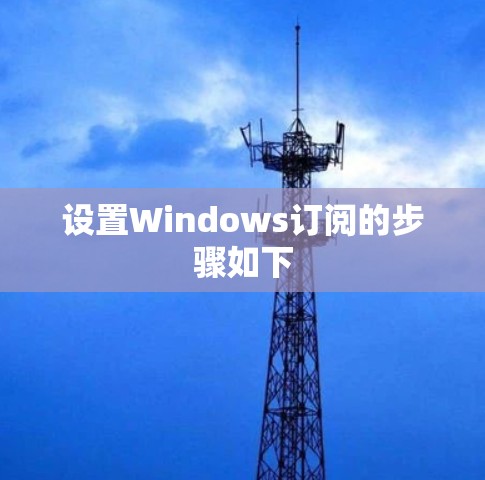 设置Windows订阅的步骤如下