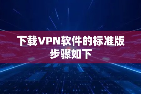 下载VPN软件的标准版步骤如下