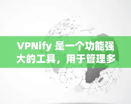 VPNify 是一个功能强大的工具，用于管理多个VPN服务。以下是对其功能的详细介绍