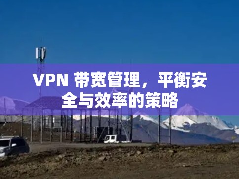 VPN 带宽管理,平衡安全与效率的策略 VPN 带宽管理,平衡安全与效率的策略